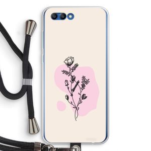 Roses are red: Honor 10 Transparant Hoesje met koord