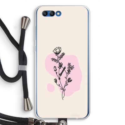 Roses are red: Honor 10 Transparant Hoesje met koord