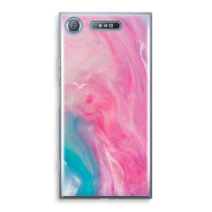 Roze explosie: Sony Xperia XZ1 Transparant Hoesje
