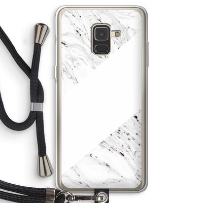 Biggest stripe: Samsung Galaxy A8 (2018) Transparant Hoesje met koord