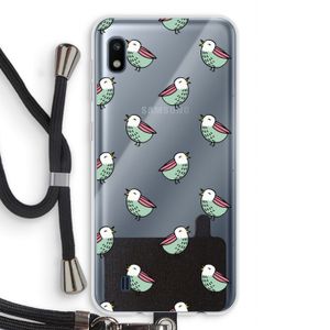 Vogeltjes: Samsung Galaxy A10 Transparant Hoesje met koord