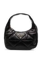 Prada sac cabas à plaque logo - Noir - thumbnail