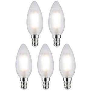 Paulmann 29096 LED-lamp Energielabel F (A - G) E14 Kaars 4.8 W Neutraalwit (Ø x h) 35 mm x 98 mm 5 stuk(s)