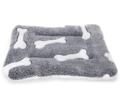 Nobleza Hondenkleedje - Grijs / wit pluche - Maat S - 42x55 cm