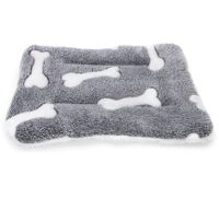 Nobleza Hondenkleedje - Pluche - Grijs / wit - Maat S - 42x55 cm