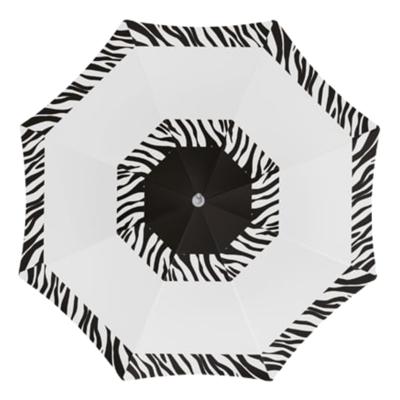 Strand parasol Kenia - D180 cm - zebraprint - inklapbaar - zomer