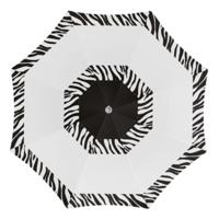 Strand parasol Kenia - D180 cm - zebraprint - inklapbaar - zomer