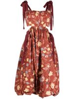 Ulla Johnson robe longue Gabrielle à fleurs - Rouge - thumbnail