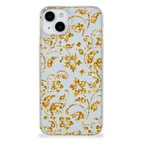 iPhone 15 TPU Case Gouden Bloemen