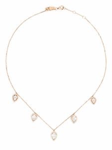 Djula collier ras-du-cou 5 Poires en or rose 18ct orné de diamants