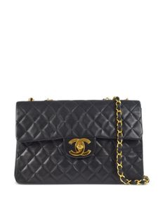 CHANEL Pre-Owned grand sac porté épaule matelassé - Noir