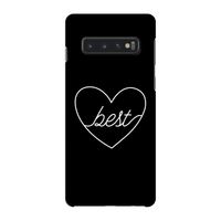 Best heart black: Samsung Galaxy S10 4G Volledig Geprint Hoesje