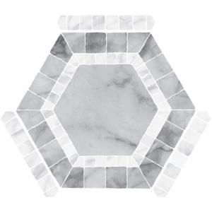 Monopole Avant Hexagon Tegels Ibiza Grijs 22 x 25 CM Porselein