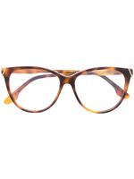 Victoria Beckham Eyewear lunettes de vue à monture papillon - Marron - thumbnail