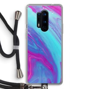 Zweverige regenboog: OnePlus 8 Pro Transparant Hoesje met koord