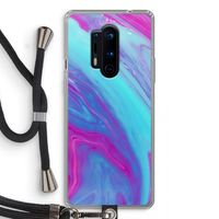 Zweverige regenboog: OnePlus 8 Pro Transparant Hoesje met koord