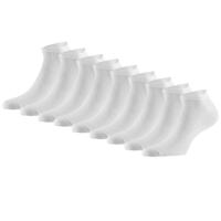 Apollo Sneakersokken Basic Bamboo Wit 9-pack-43/46