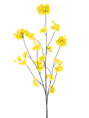 Prunus Malaga spray yellow/pink 126 cm kunstbloem - Nova nature