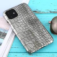 Voor iPhone 11 schokbestendige krokodil textuur beschermhoes (zilver)