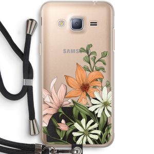 Floral bouquet: Samsung Galaxy J3 (2016) Transparant Hoesje met koord