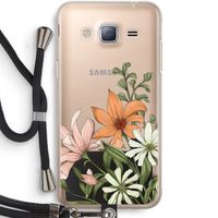 Floral bouquet: Samsung Galaxy J3 (2016) Transparant Hoesje met koord