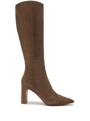Alexandre Birman bottes Elisa 85 mm en daim - Marron