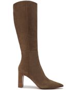 Alexandre Birman bottes Elisa 85 mm en daim - Marron