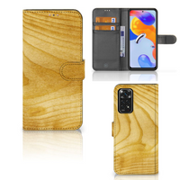 Xiaomi Redmi Note 11 Pro 5G/4G Book Style Case Licht Hout - thumbnail