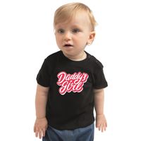 Daddys girl vaderdag cadeau t-shirt zwart voor peuters - thumbnail