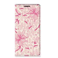 Motorola Edge 20 Pro Smart Cover Pink Flowers