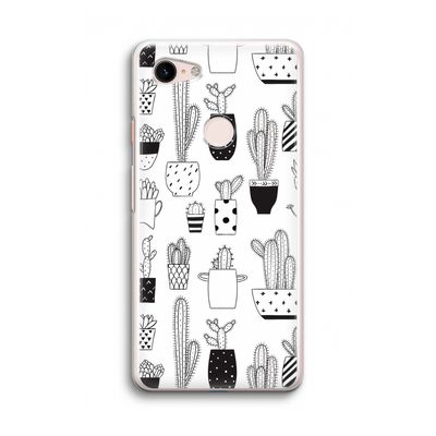 Cactusmotief: Google Pixel 3 Transparant Hoesje