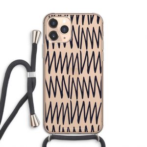 Marrakech Zigzag: iPhone 11 Pro Transparant Hoesje met koord