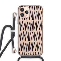 Marrakech Zigzag: iPhone 11 Pro Transparant Hoesje met koord