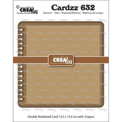 Crealies • cardzz stans dubbele kaart notebook 13,5x13,5cm met afgeronde hoeken