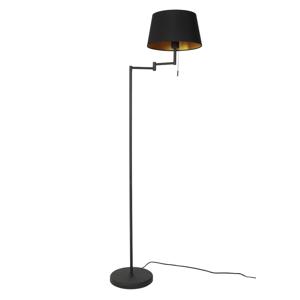 Mexlite vloerlamp Bella - zwart - metaal - 5894ZW