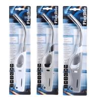 Excellent Houseware Aansteker - 3x - flexibel - 27 cm - willekeurige kleur - navulbaar - gas aanstek