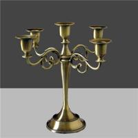 Retro kandelaar Home Decoratie woonkamer Cafe thema restaurant sieraden kaarslicht diner rekwisieten geschenken stijl: brons-5 armen