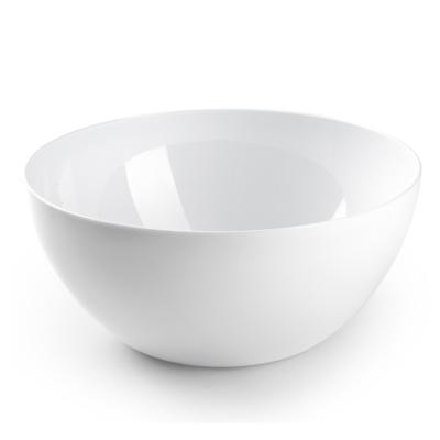 Serveerschaal - saladeschaal - D23 x H10 cm - kunststof - wit - 3000 ml - 3 liter - keuken