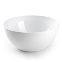 Serveerschaal - saladeschaal - D23 x H10 cm - kunststof - wit - 3000 ml - 3 liter - keuken Serveerschaal - saladeschaal - D23 x H10 cm - kunststof - wit - 3000 ml - 3 liter - keuken
