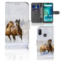 Xiaomi Mi A2 Lite | Telefoonhoesje | Met pasjeshouder | Paarden