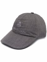 Corneliani casquette à logo brodé - Gris