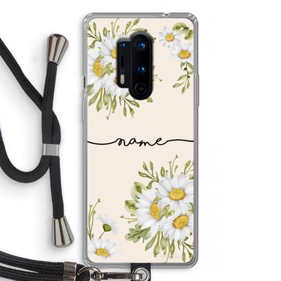 Daisies: OnePlus 8 Pro Transparant Hoesje met koord