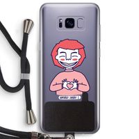 Hartje: Samsung Galaxy S8 Plus Transparant Hoesje met koord