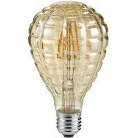 LED Lamp - Filament - Trion Topus - 4W - E27 Fitting - Warm Wit 2700K - Amber - Aluminium