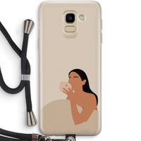 Fresh coffee: Samsung Galaxy J6 (2018) Transparant Hoesje met koord Fresh coffee: Samsung Galaxy J6 (2018) Transparant Hoesje met koord