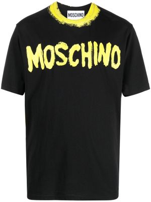 Moschino t-shirt en coton à logo imprimé - Noir