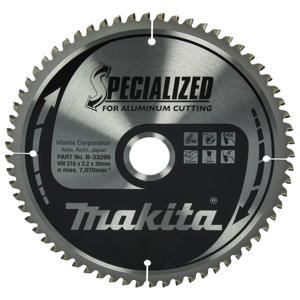 Makita Afkortzaagblad voor Aluminium | Specialized | Ø 216mm Asgat 30mm 64T - B-33299