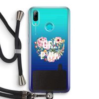 GRL PWR Flower: Huawei P Smart (2019) Transparant Hoesje met koord