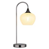 Globo Antraciet tafellampMaxy met wit glas enkel - 15548TK