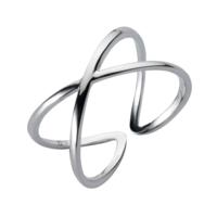 Sterling Silver Simple cross open ring sieraden
